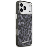 Karl Lagerfeld IML Leopard Pattern MagSafe Case for iPhone 17 Pro Max - Black