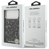 Karl Lagerfeld IML Leopard Pattern MagSafe Case for iPhone 17 Pro Max - Black