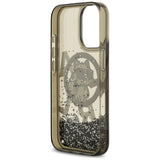Karl Lagerfeld Liquid Glitter Choupette Logo MagSafe iPhone 17 Case - Black