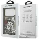 Karl Lagerfeld Liquid Glitter Choupette Logo MagSafe Case for iPhone 17 Pro - Black