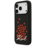 Karl Lagerfeld Silicone Heart Sign Logo MagSafe Case for iPhone 17 Pro - Black