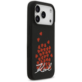 Karl Lagerfeld Silicone Heart Sign Logo MagSafe Case for iPhone 17 Pro - Black