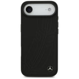 Mercedes Leather Large Laurel Leave MagSafe case for iPhone Air - black