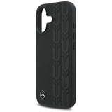 Mercedes Leather Laurel Leaves MagSafe Case for iPhone 17 - Black