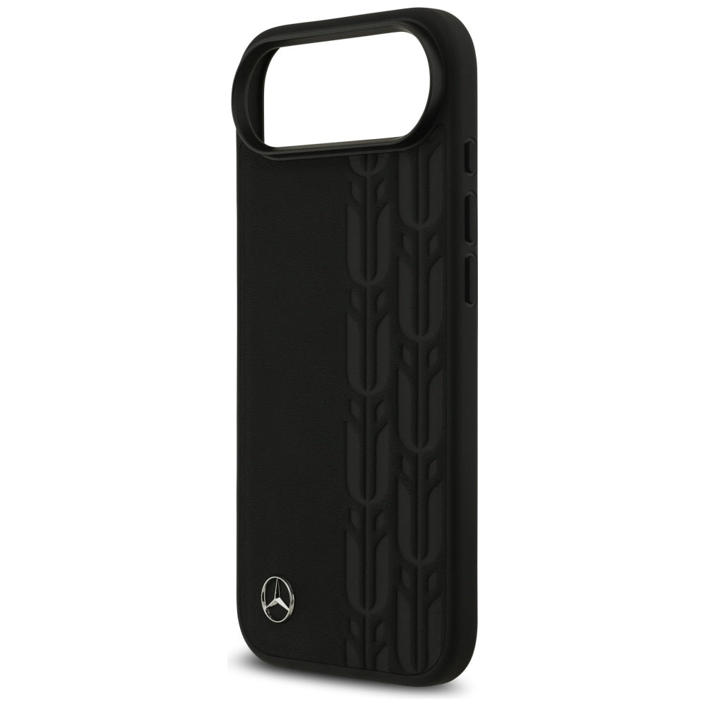 Mercedes Leather Laurel Leaves MagSafe Case for iPhone Air - Black