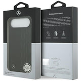 Mercedes Leather Laurel Leaves MagSafe Case for iPhone Air - Black