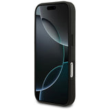 Mercedes Leather Star Pattern Stripes MagSafe Case for iPhone 17 Pro - Black