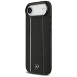 Mercedes Leather Star Pattern Stripes MagSafe case for iPhone Air - black