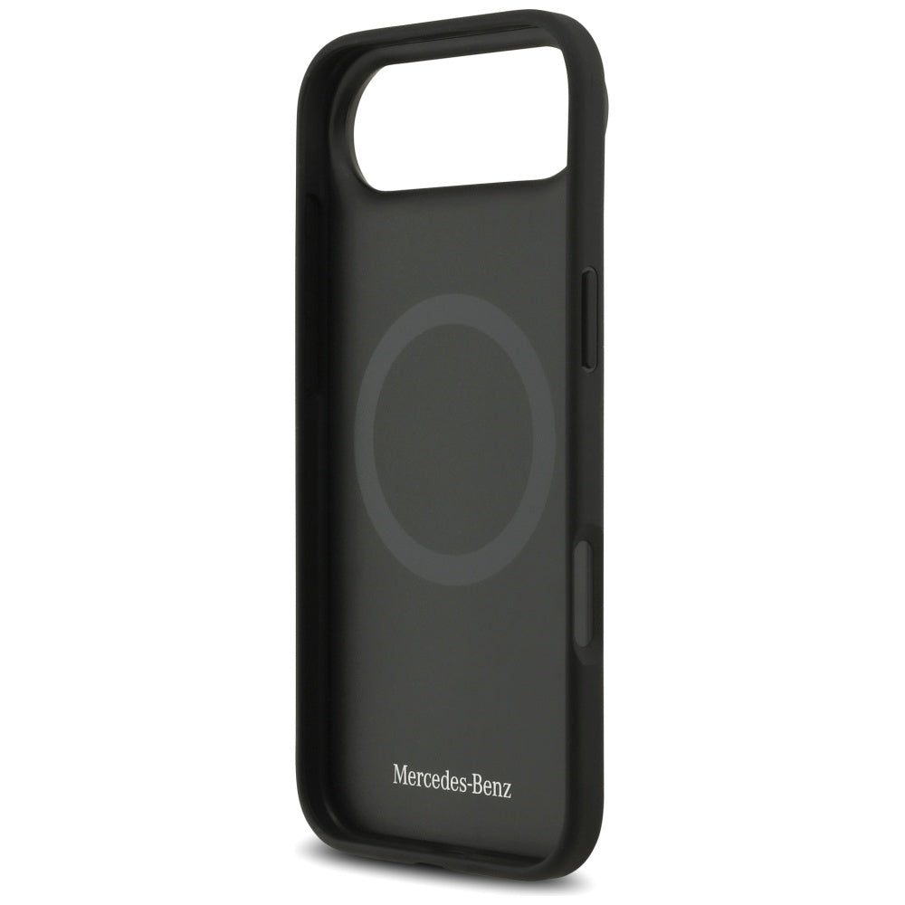 Mercedes Leather Star Pattern Stripes MagSafe case for iPhone Air - black