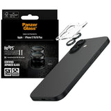 PanzerGlass Hoops Ceramic II tempereret glas lins skærmbeskytter til iPhone 16 / 16 Plus / 17