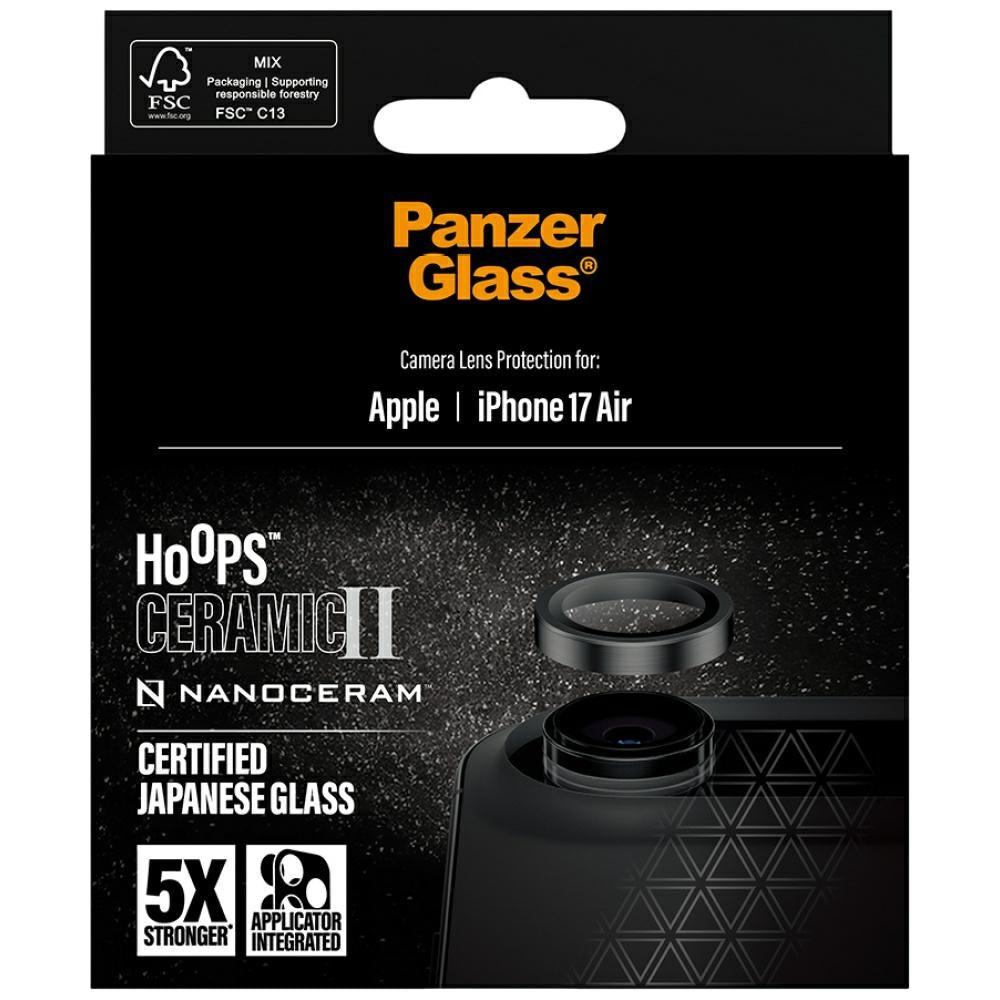 PanzerGlass Hoops Ceramic II hærdet glas til iPhone Air-objektiv