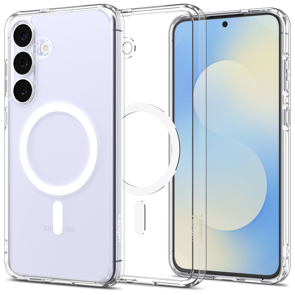 Spigen Ultra Hybrid Mag MagSafe Case til Samsung Galaxy S25 FE - Klar og hvid