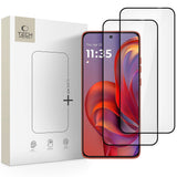 Tech-Protect Glass Fit+ 2-pakke hærdet glas til Motorola Edge 50 Neo / 60 Neo - sort