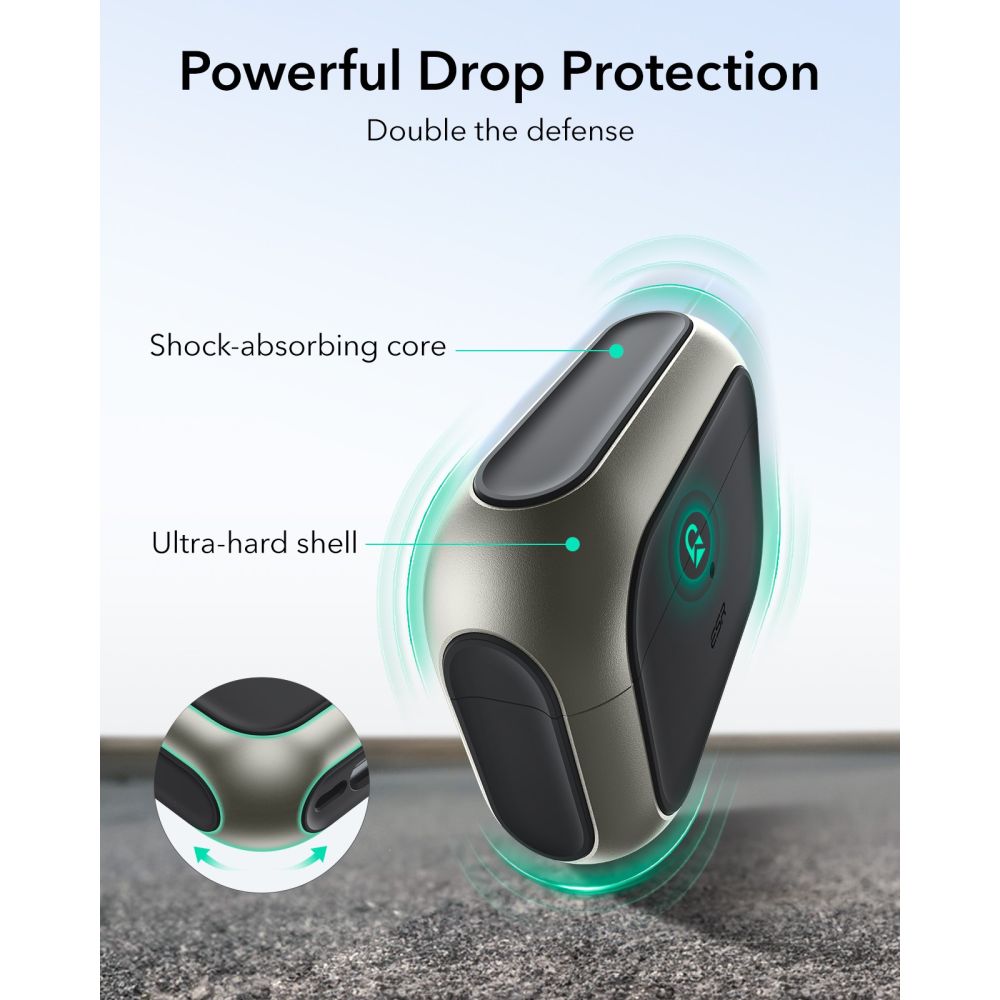 ESR Orbit HaloLock MagSafe Case til AirPods Pro 3 - Grå og sort