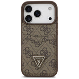 Guess 4G Nauble Card Triangle Case til iPhone 17 Pro - Brunt
