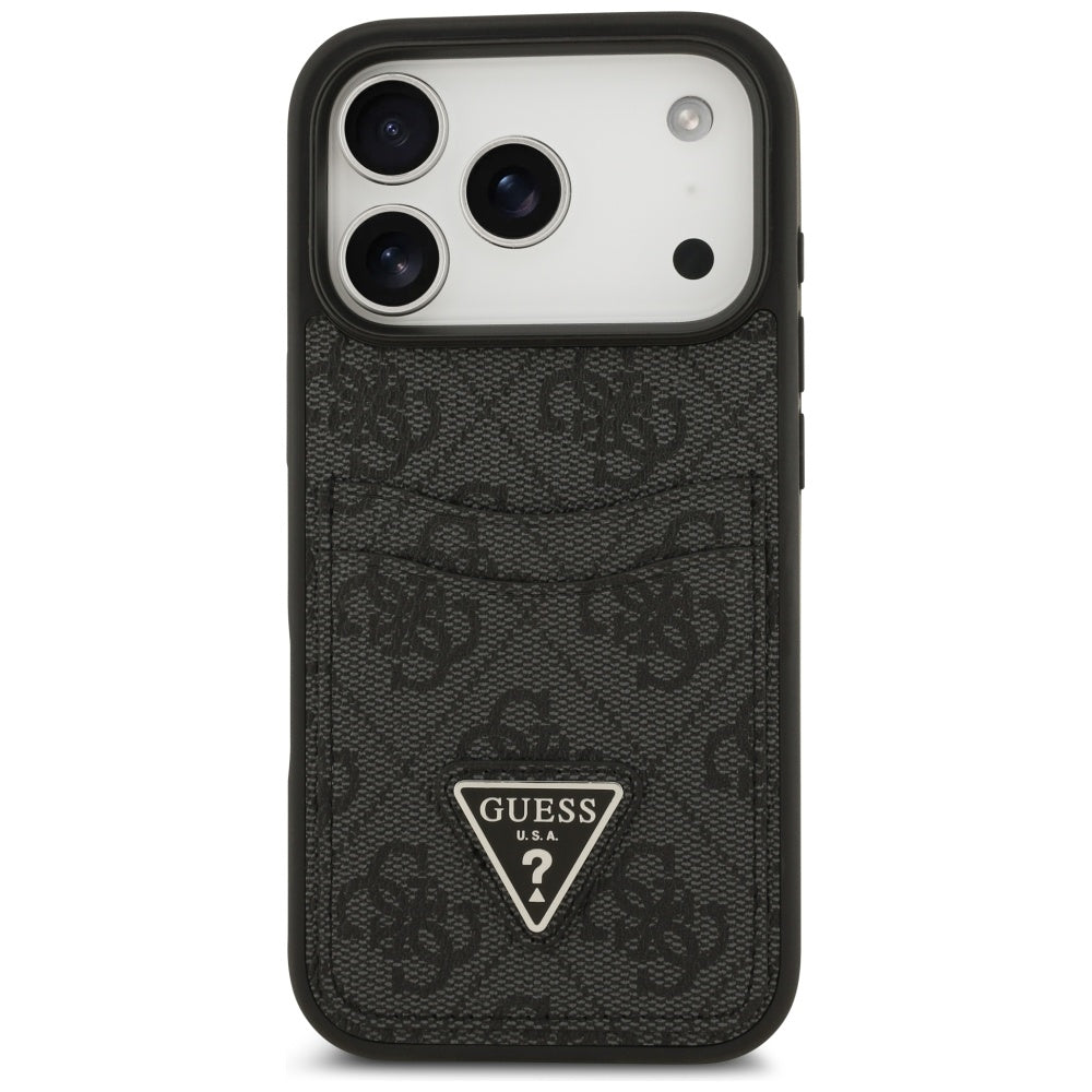 Guess 4G nauble Card Triangle case til iPhone 17 Pro - sort