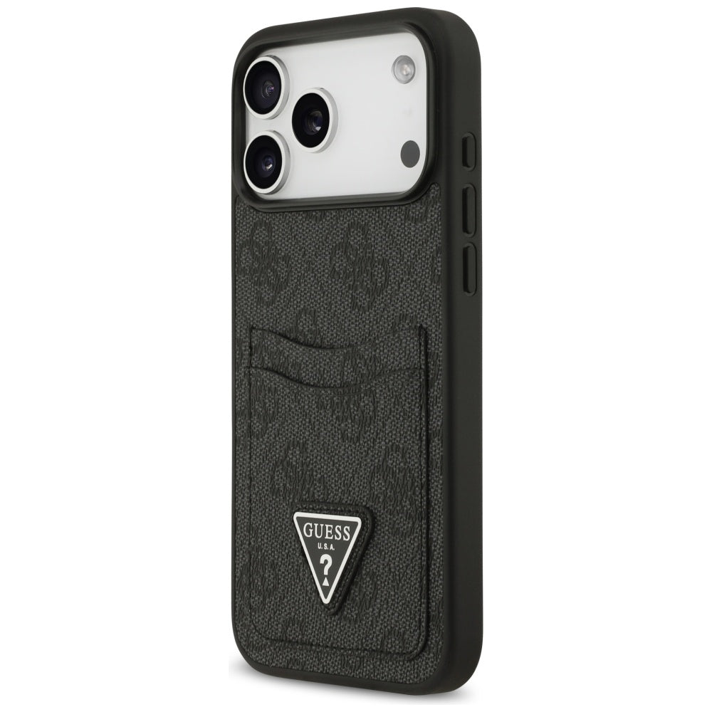 Guess 4G nauble Card Triangle case til iPhone 17 Pro Max - sort