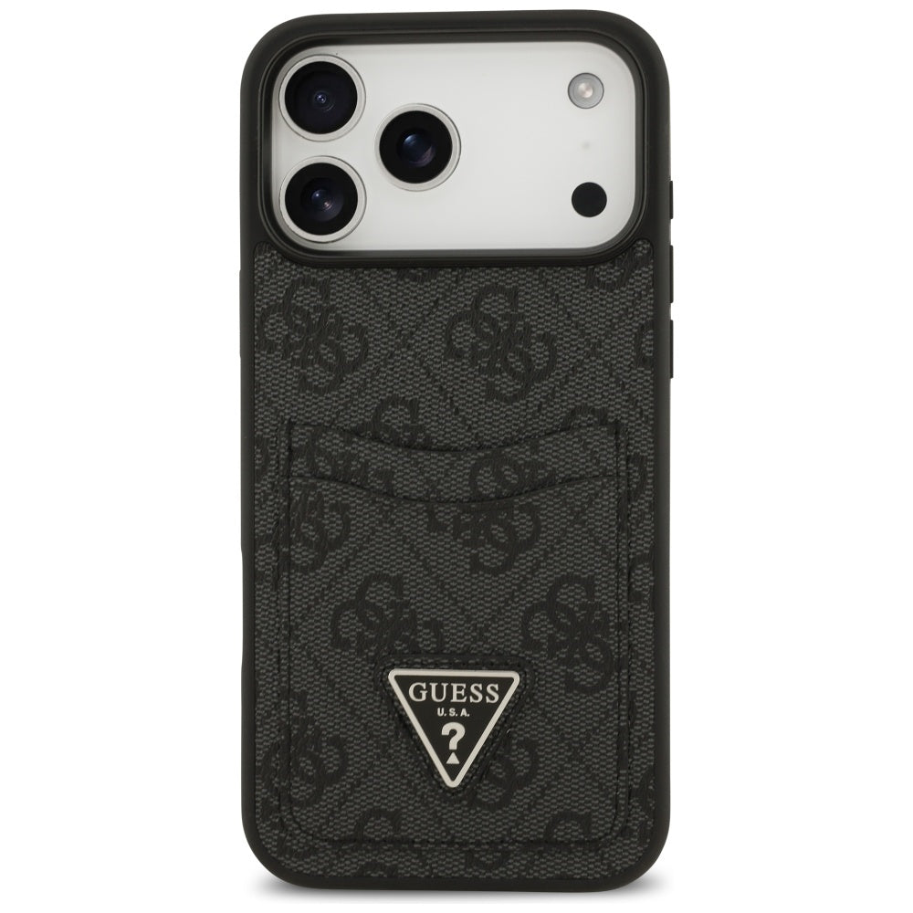 Guess 4G nauble Card Triangle case til iPhone 17 Pro Max - sort