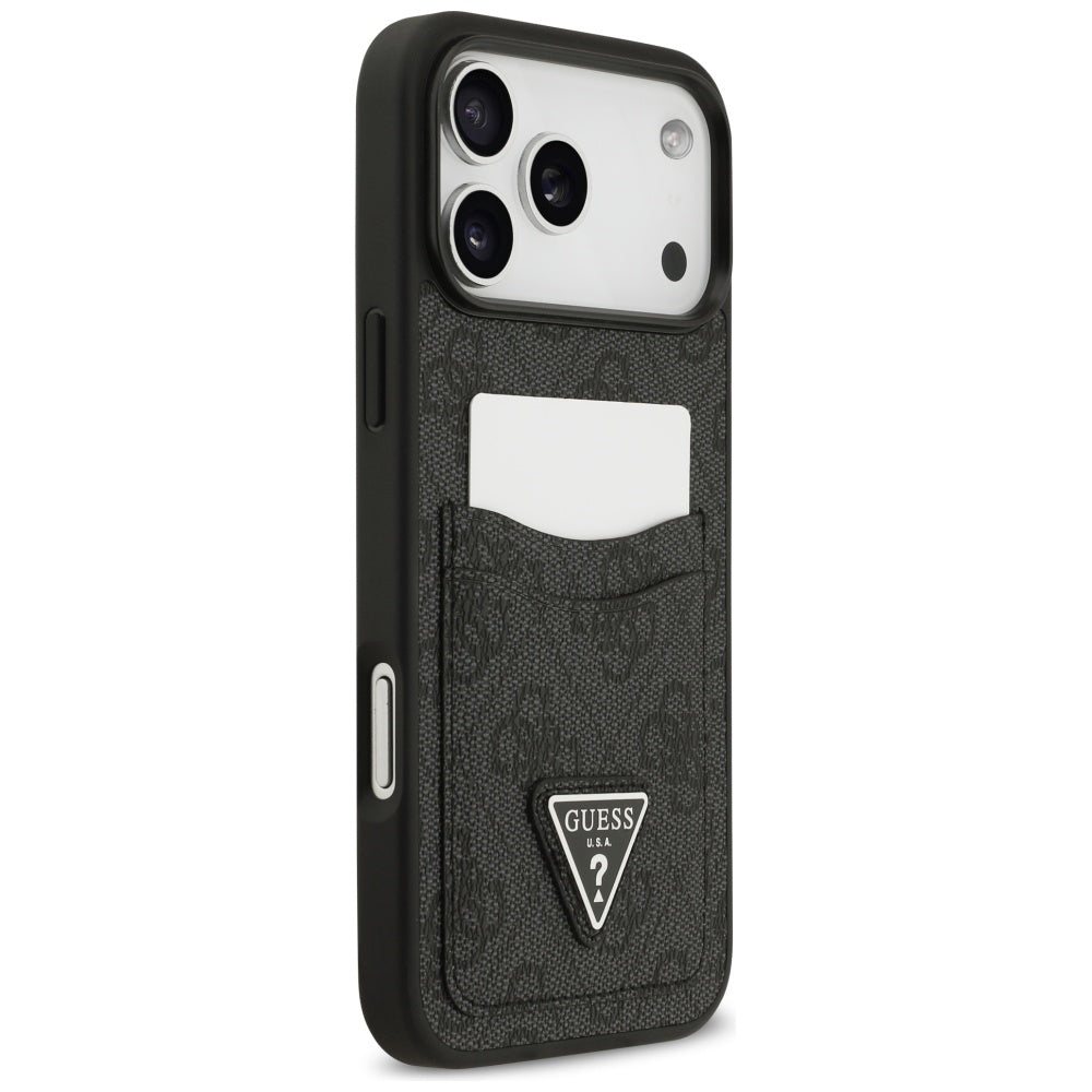 Guess 4G nauble Card Triangle case til iPhone 17 Pro Max - sort