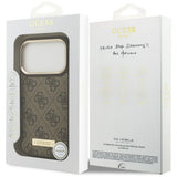 Guess 4G Logo Plate MagSafe case for iPhone 17 Pro - brown