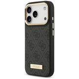 Guess 4G Logo Plate MagSafe Case for iPhone 17 Pro - Black