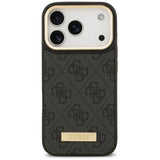 Guess 4G Logo Plate MagSafe Case for iPhone 17 Pro - Black