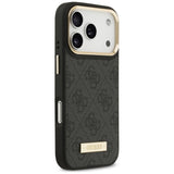 Guess 4G Logo Plate MagSafe Case for iPhone 17 Pro - Black