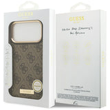 Guess 4G Logo Plate MagSafe Case for iPhone 17 Pro Max - Brown