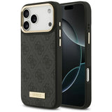 Guess 4G Logo Plate MagSafe Case for iPhone 17 Pro Max - Black