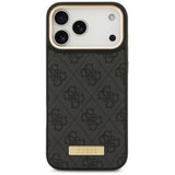 Guess 4G Logo Plate MagSafe Case for iPhone 17 Pro Max - Black