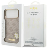 Guess 4G Logo Plate MagSafe Case for iPhone 17 Pro Max - Pink
