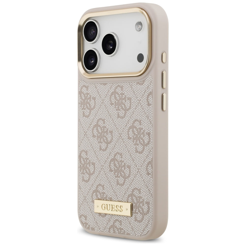Guess 4G Logo Plate MagSafe Case for iPhone 17 Pro - Pink