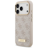 Guess 4G Logo Plate MagSafe Case for iPhone 17 Pro - Pink