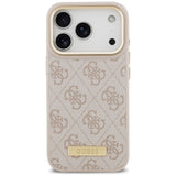 Guess 4G Logo Plate MagSafe Case for iPhone 17 Pro - Pink
