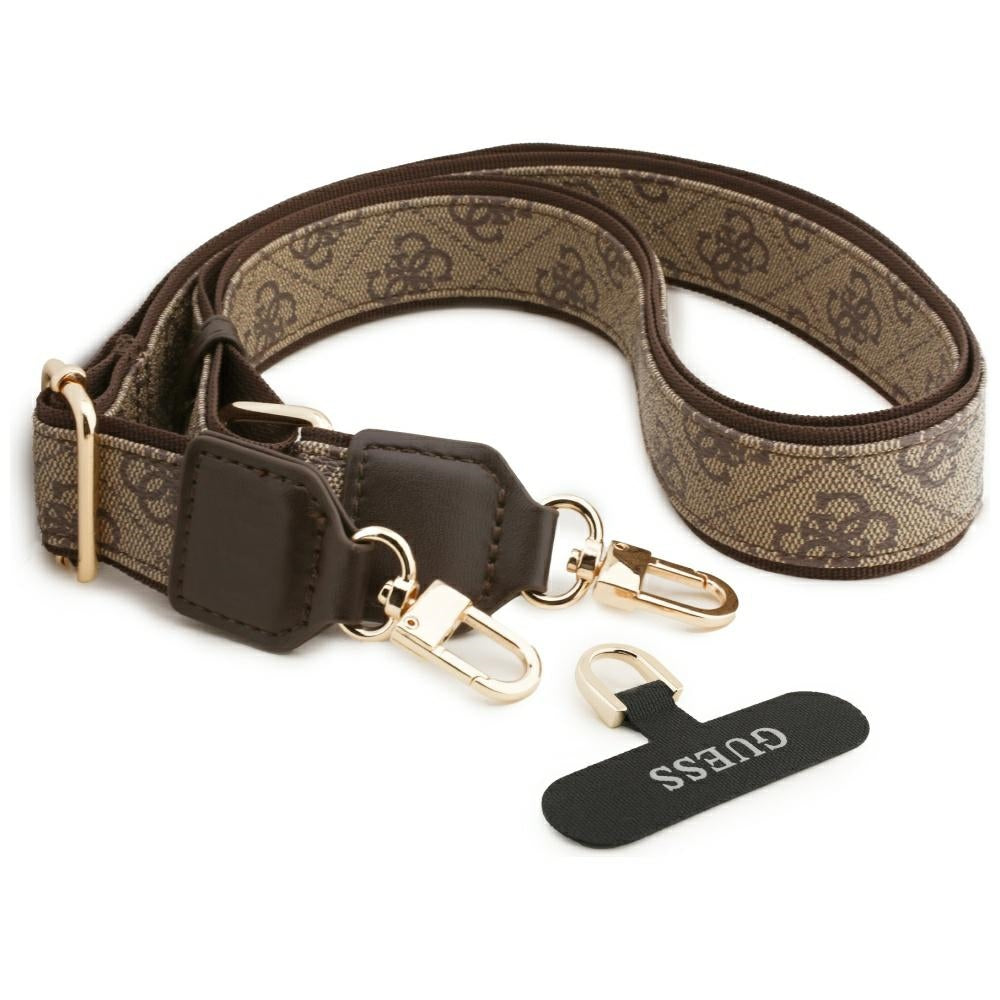 Guess 4G Strass Logo & Big Strap Metal Buttons MagSafe Case til iPhone Air - Brunt