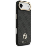 Guess 4G Strass Logo & Big Strap Metal Buttons MagSafe Case til iPhone Air - sort