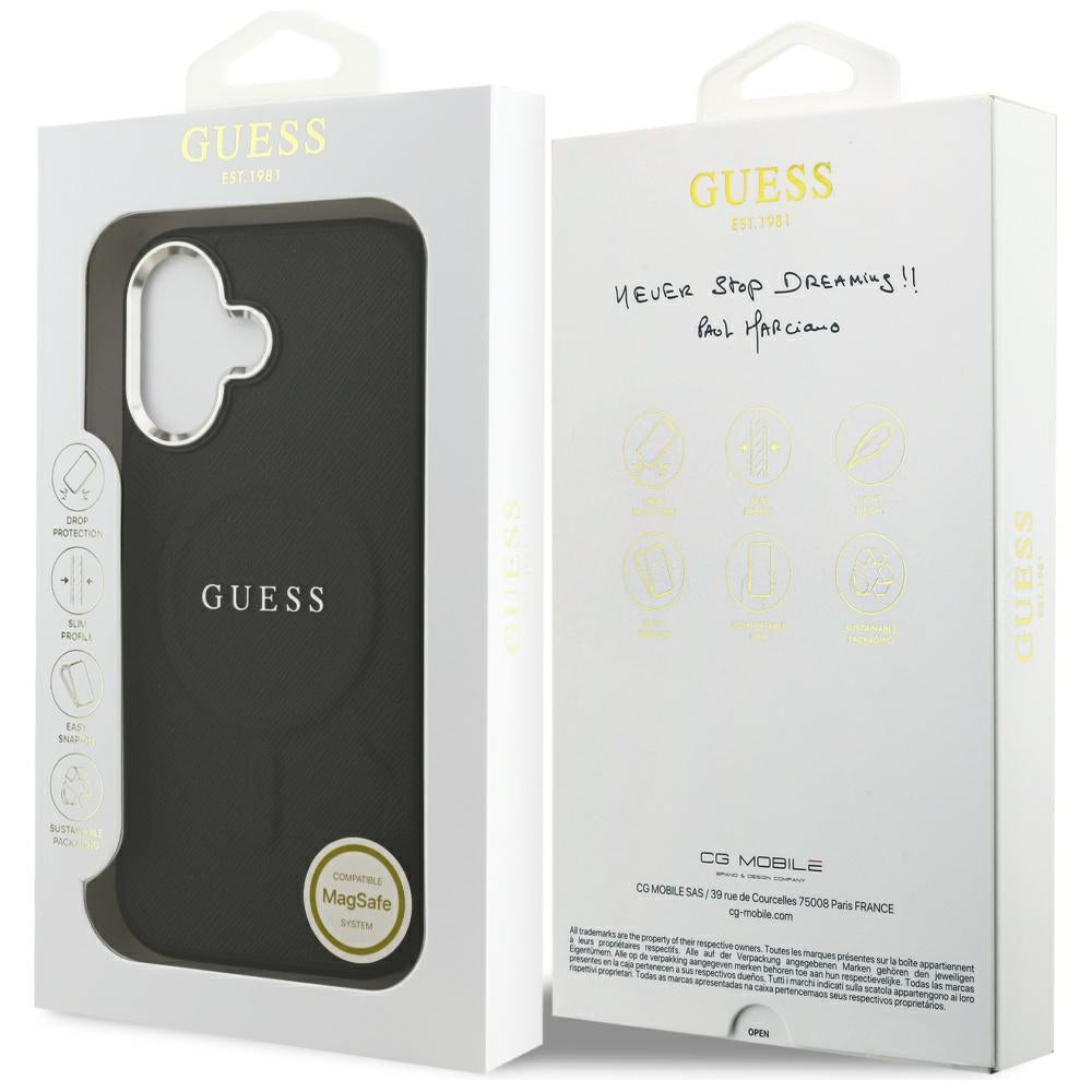 Guess Classic Logo MagSafe Case til iPhone 17 - sort