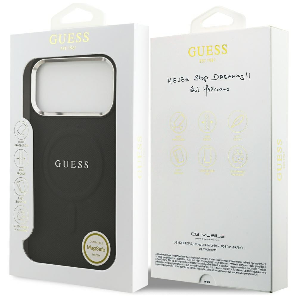 Guess Classic Logo MagSafe Case til iPhone 17 Pro Max - sort