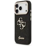 Guess Fixed Glitter Big 4G Metal Frame Case til iPhone 17 Pro - sort