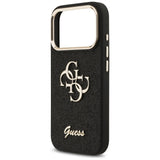 Guess Fixed Glitter Big 4G Metal Frame Case til iPhone 17 Pro - sort