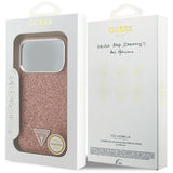 Guess Glitter Triangle Logo MagSafe Case til iPhone 17 Pro - Pink