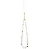 Guess IML Flowers Electro Pearl Strap MagSafe Case for iPhone 17 Pro - White