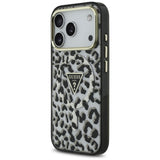 Guess Leopard Glitter MagSafe Case for iPhone 17 Pro - Black
