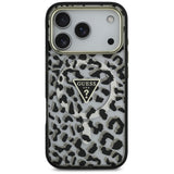 Guess Leopard Glitter MagSafe Case for iPhone 17 Pro - Black