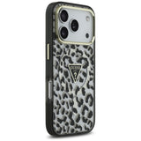 Guess Leopard Glitter MagSafe Case for iPhone 17 Pro - Black