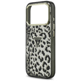 Guess Leopard Glitter MagSafe Case for iPhone 17 Pro - Black
