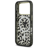 Guess Leopard Glitter MagSafe Case for iPhone 17 Pro - Black