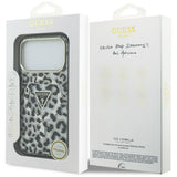 Guess Leopard Glitter MagSafe Case for iPhone 17 Pro - Black