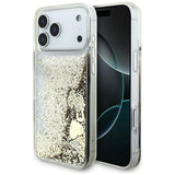 Guess Liq. Glitter 4 Charms Case til iPhone 17 Pro Max - Guld