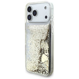 Guess Liq. Glitter 4 Charms Case til iPhone 17 Pro - Guld